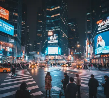Cityscape-Night-Traffic-Times-Square-Style