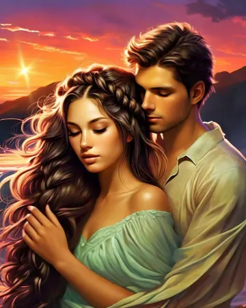 romantic-sunset-embrace-couple-art.
