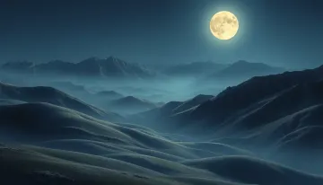Moonlit Mountain Slopes