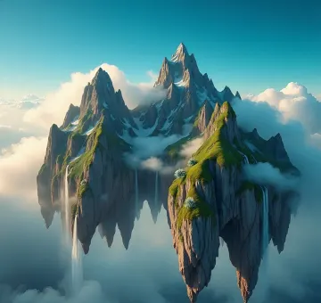 Floating Peaks Above the Clouds