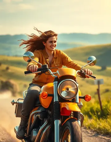 Riding bike romantic
