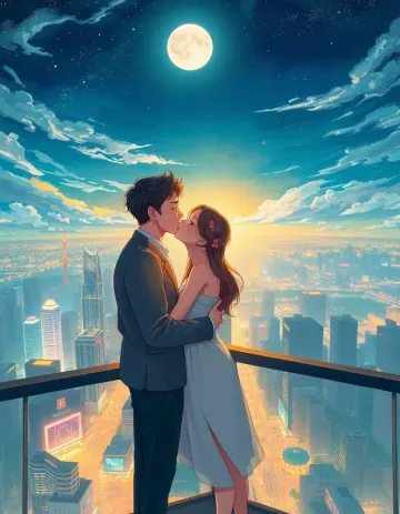 Anime Balcony Starry Kiss Wallpaper