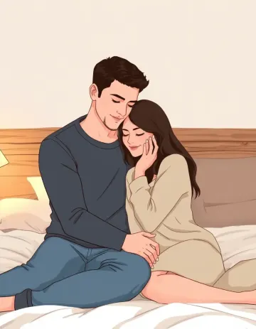 A Warm, Intimate Moment Between a Romantic Couple