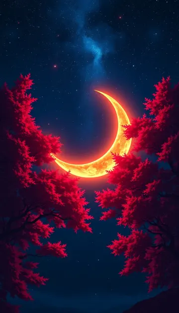 Fantasy fire moon