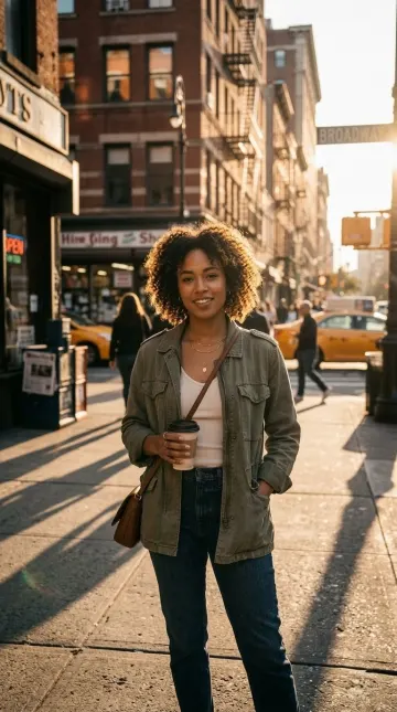 Golden Hour Woman 4k street photography