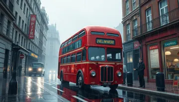 Rainy London street