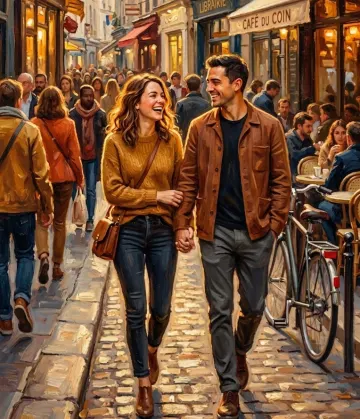 Golden Hour Walk HD wallpaper