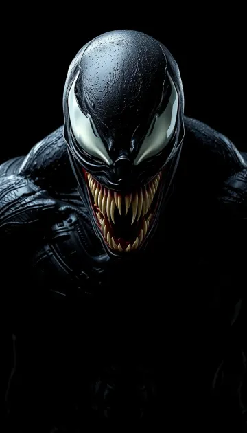 Venom standing in dark