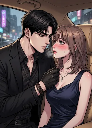 Mafia Romance Manhwa Mobile Wallpaper – Dangerous Boss and Girl in Luxury Car