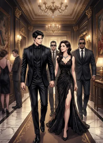 Elegant Mafia Couple in Black Tie – Cinematic Manhwa Art
