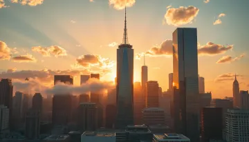 Golden Hour Skyline 4k
