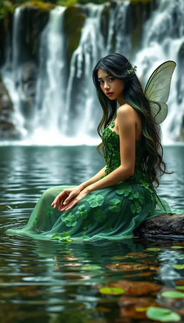 Emerald Waterfall Fairy