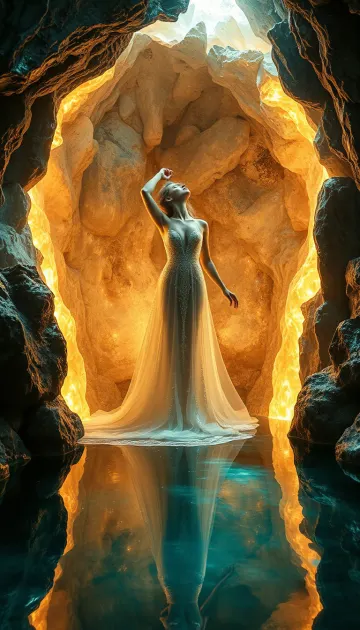 Crystal Cave Goddess 4k