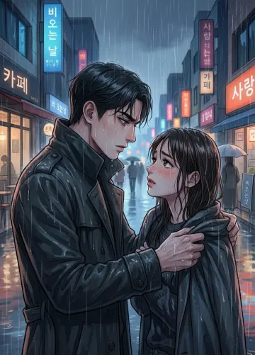 The Mafia's Protection: Emotional Rain Scene (Manhwa Art)