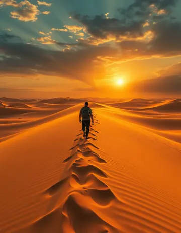 Desert Nomad Journey Wallpaper