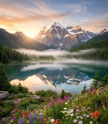 Breathtaking Mountain Lake Nature 4K Wallpaper