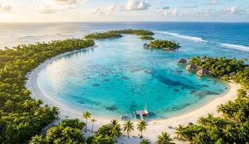 Turquoise Tranquility 4K Wallpaper – Tropical Paradise Lagoon