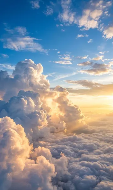 Dreamy Sky and Clouds 4K Wallpaper – Heavenly Blue Horizon
