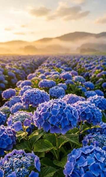 Blue Hydrangea Bloom 4K Wallpaper – Dreamy Floral Paradise