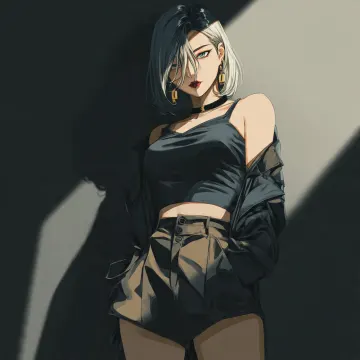 Confident Girl Attitude Korean Manhwa 4K Wallpaper