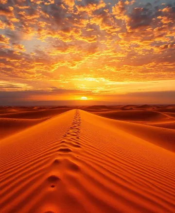 Desert Sunset Wallpaper 8K Scenic Landscape Wallpaper