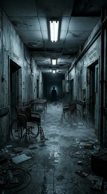 Abandoned Hospital Horror 4K Wallpaper – Nightmare Corridor