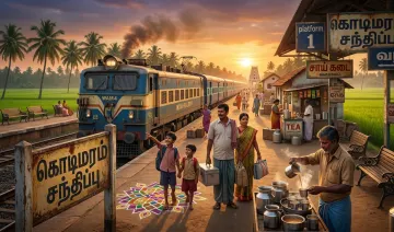 Nostalgic 90s Indian Railway Station – 8K Desktop Wallpaper