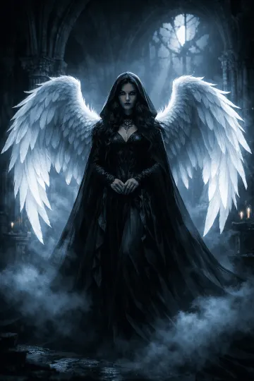 Dark Angel Wallpaper 4K – Celestial Guardian Fantasy Art