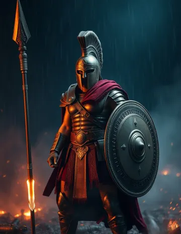 Dark Spartan Warrior Wallpaper 4K – Epic Ancient Battle Art