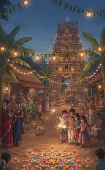 90s South Indian Village Festival Night 4K Wallpaper 