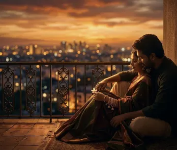 Golden Hour Whispers: A Balcony Romance
