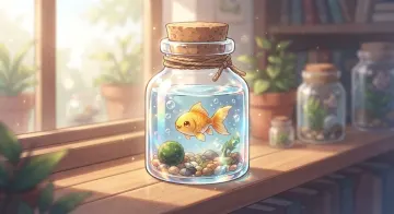 Cozy Window-side Goldfish Terrarium 4k