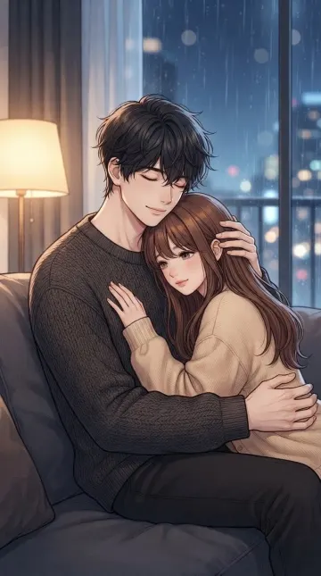 Cozy Manhwa Couple Aesthetic Wallpaper | Romantic Webtoon Art