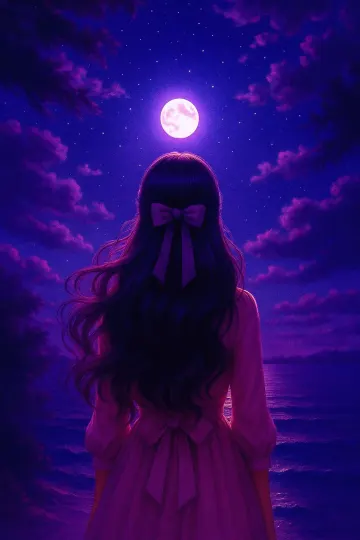 moonlit-surrender-woman-reflection-nightscape-tribute