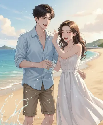 anime-couple-romantic-beach-splash.