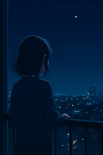 Girl stand by the alone
