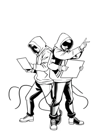 Black and white hacker