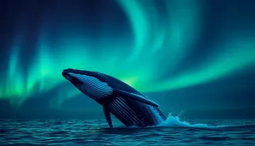 Whale Beneath the Aurora