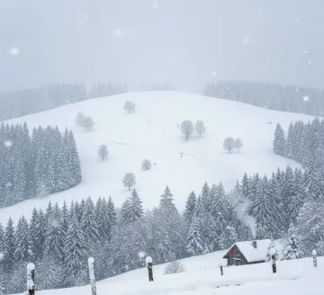 snowy-winter-cabin-forest-hill-landscape