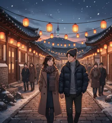 korean-winter-couple-seoul-lanterns-snow