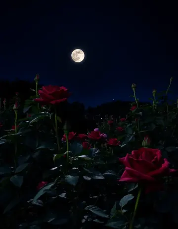 night-rose-garden-full-moon