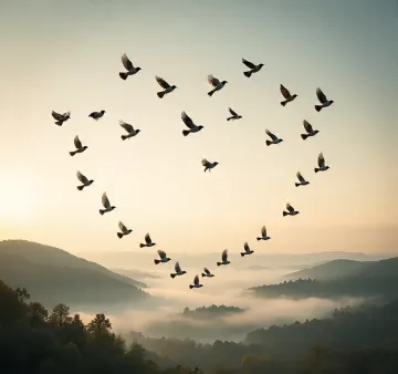flock-birds-heart-shape-sunrise-mountains