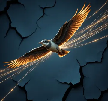 glowing-bird-cracked-dark-sky-digital-art
