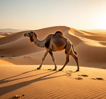 desert-camel-sunset-dunes