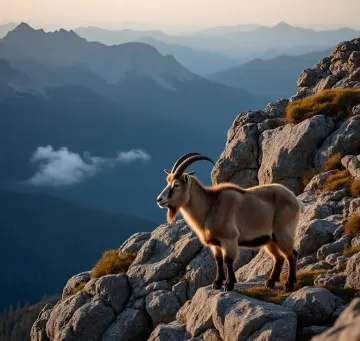 mountain-ibex-goat-high-altitude-rocky-cliff-sunset