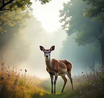 deer-in-foggy-forest-path