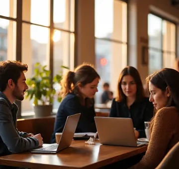 business-team-meeting-laptops-cafe