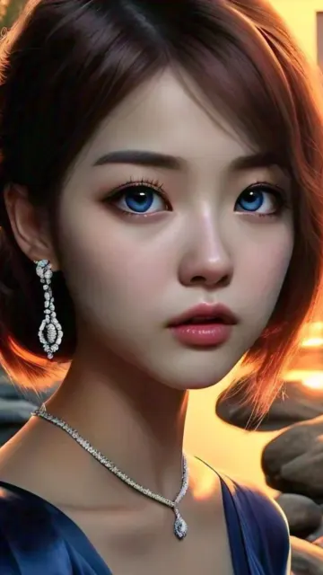 realistic-3d-portrait-asian-woman-blue-eyes-diamond-jewelry