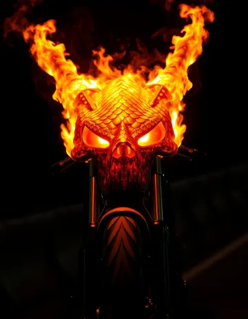 Skull motorbike