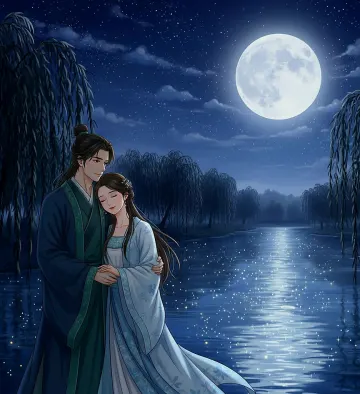 traditional-chinese-couple-full-moon-night